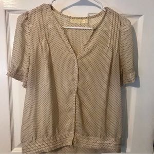 Pins and‎ Needles Sheeer Button Up Blouse M EEUC